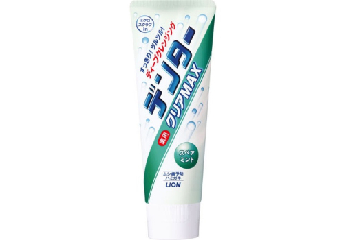  LION Зубная паста с фтором Dentor Clear Япония от кариеса с микро пудрой мятная 140 г, фото 2 
