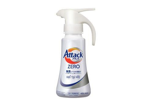  KAO Жидкое средство для стирки "Attack ZERO" (суперконцентрат, для любых типов стиральных машин) 400 г, флакон с дозатором, фото 1 