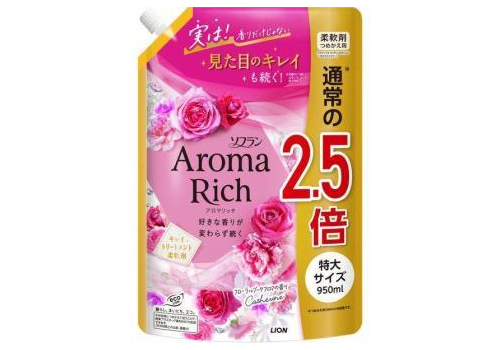  LION Кондиционер-ополаскиватель Aroma Rich Catherine для белья 950мл, фото 1 