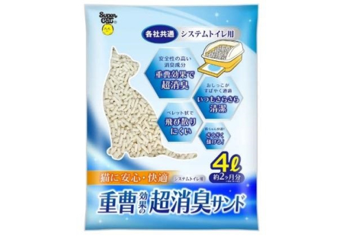  Super Cat Наполнитель бумажный для системных туалетов Deo-Toilet Nyantomo крупные гранулы 4л (ДЕФЕКТ УПАКОВКИ), фото 1 