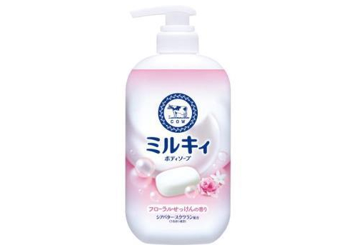  COW Жидкое молочное мыло для тела c маслом ши и скваланом Milky с ароматом цветочного мыла и фруктовыми нотками, 500мл., фото 1 