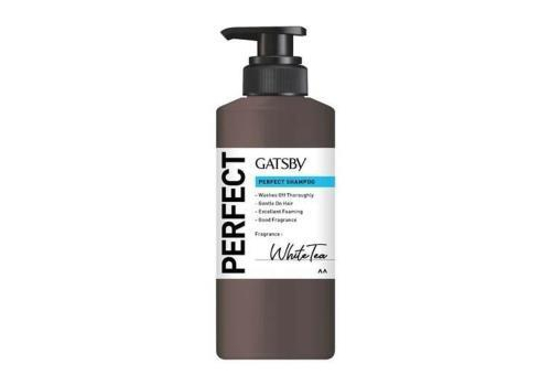  MANDOM Шампунь для мужчин Gatsby Perfect Shampoo для двойной очистки кожи головы и удаления укладочных средств (аромат белого чая) 380 мл, фото 1 