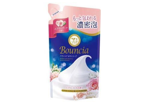  COW Жидкое мыло для тела c маслом ши Bouncia коллагеном и гиалуроновой кислотой, с нежным ароматом цветочного букета, сменная упаковка, 360мл., фото 1 