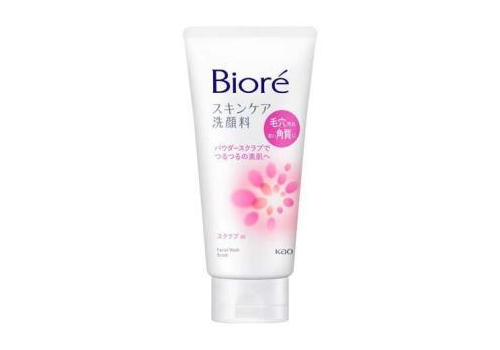  KAO Biore Skin Care Scrub In Пенка-скраб для лица, c освежающим цветочным ароматом, туба 130г., фото 1 