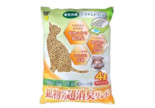  Super Cat Наполнитель цеолитовый для системных туалетов Deo-Toilet Nyantomo крупные гранулы 4л (ДЕФЕКТ УПАКОВКИ!!!), фото 1 