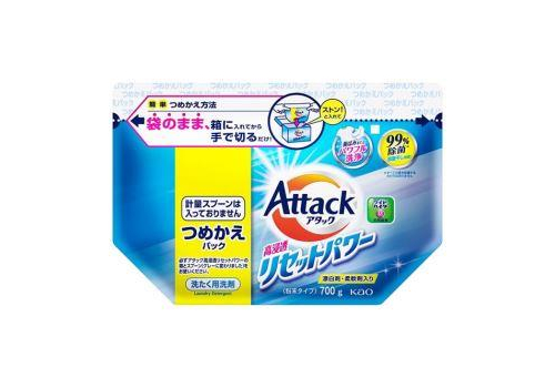 KAO Стиральный порошок Attack Penetration Reset Power высокого проникновения 700гр, фото 1 