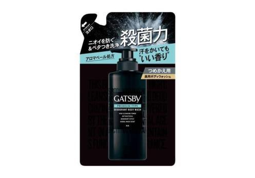  MANDOM Мужское жидкое мыло "Gatsby Premium Type" для глубокого очищения, нейтрализации неприятного запаха с антибактериальным эффектом аромат трав и мускуса 320 мл, мягкая упаковка, фото 1 