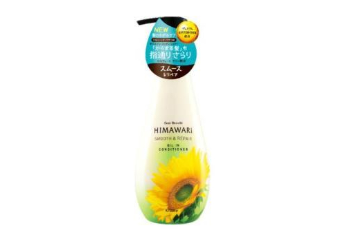  KRACIE Dear Beaute Himawari Smooth & Repair Кондиционер с растительным комплексом для восстановления и гладкости волос, с цветочным ароматом и нотками цитрусов, личи и черной смородины, помпа 500г., фото 1 