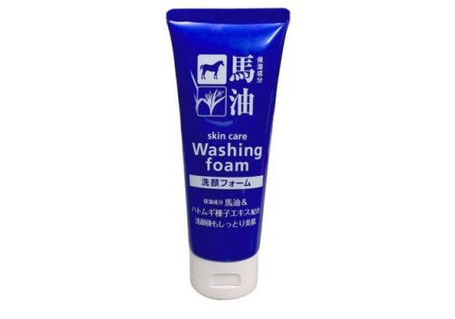  KUMANO YUSHI Horse Oil & Hatomugi Washing Foam Пенка для умывания и удаления макияжа, с лошадиным маслом и экстрактом бусенника, 130г., фото 1 