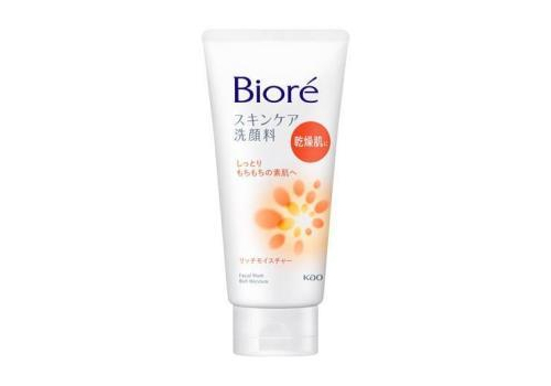  KAO Biore Skin Care Rich Moisture Пенка для умывания "Глубокое увлажнение", со сладким цветочным ароматом, туба 130г., фото 1 