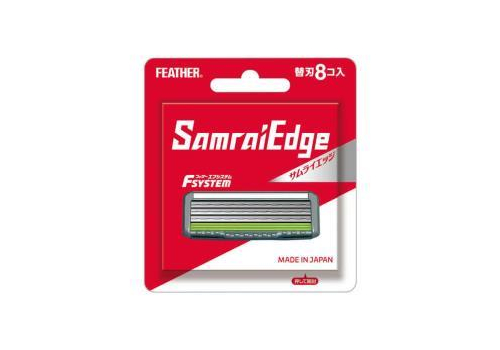  FEATHER Запасные кассеты с тройным лезвием для станков Feather «Samrai Edge» 8 шт, фото 1 