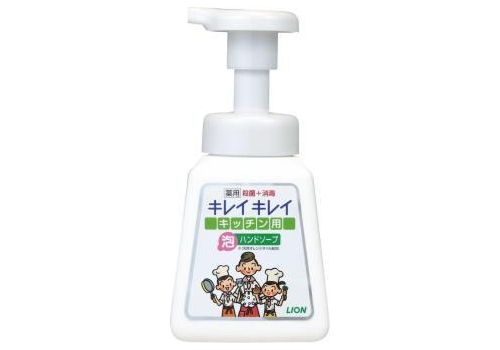  LION KireiKirei Kitchen Кухонное антибактериальное мыло-пенка для рук, с маслом цитрусовых, помпа, 230мл., фото 4 