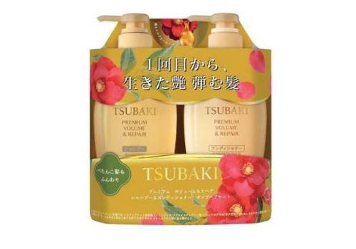  SHISEIDO Tsubaki Набор для увлажнения и объема волос с ароматом листьев камелии: шампунь 450мл.+кондиционер, 450мл., фото 1 