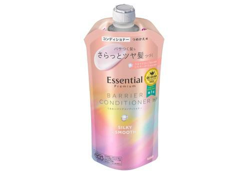  KAO Кондиционер "Essential Premium" для повреждённых волос разглаживающий кутикулу «Шёлк и гладкость» 340 мл, фото 1 