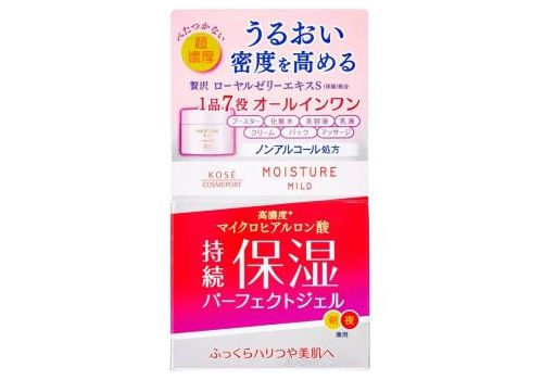  KOSE Moisture Mild Perfect Gel Увлажняющий крем гелевого типа (7в1) с гиалуроновой кислотой, коллагеном и маточным молочком, для сухой и нормальной кожи,100г., фото 1 