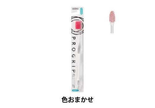  EBISU Pro Grip Зубная щетка с компактной чистящей головкой, с тонкими шестигранными спиральными щетинками и прорезиненной ручкой, 4-рядная, мягкая., фото 1 