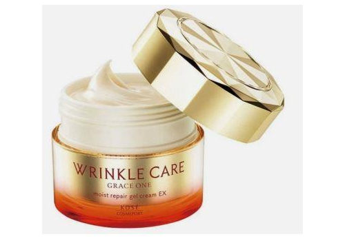  KOSE Grace One Wrinkle Care Moist Repair Gel Cream Антивозрастной крем гелевого типа (7в1) с ниацинамидом, гиалуроновой кислотой, коллагеном и маточным молочком,100г., фото 3 